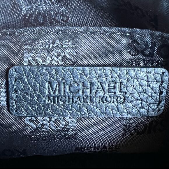 MICHAEL KORS Mini Black Leather Suede Studded Clutch Grommets Wristlet Rock Punk - Picture 10 of 15